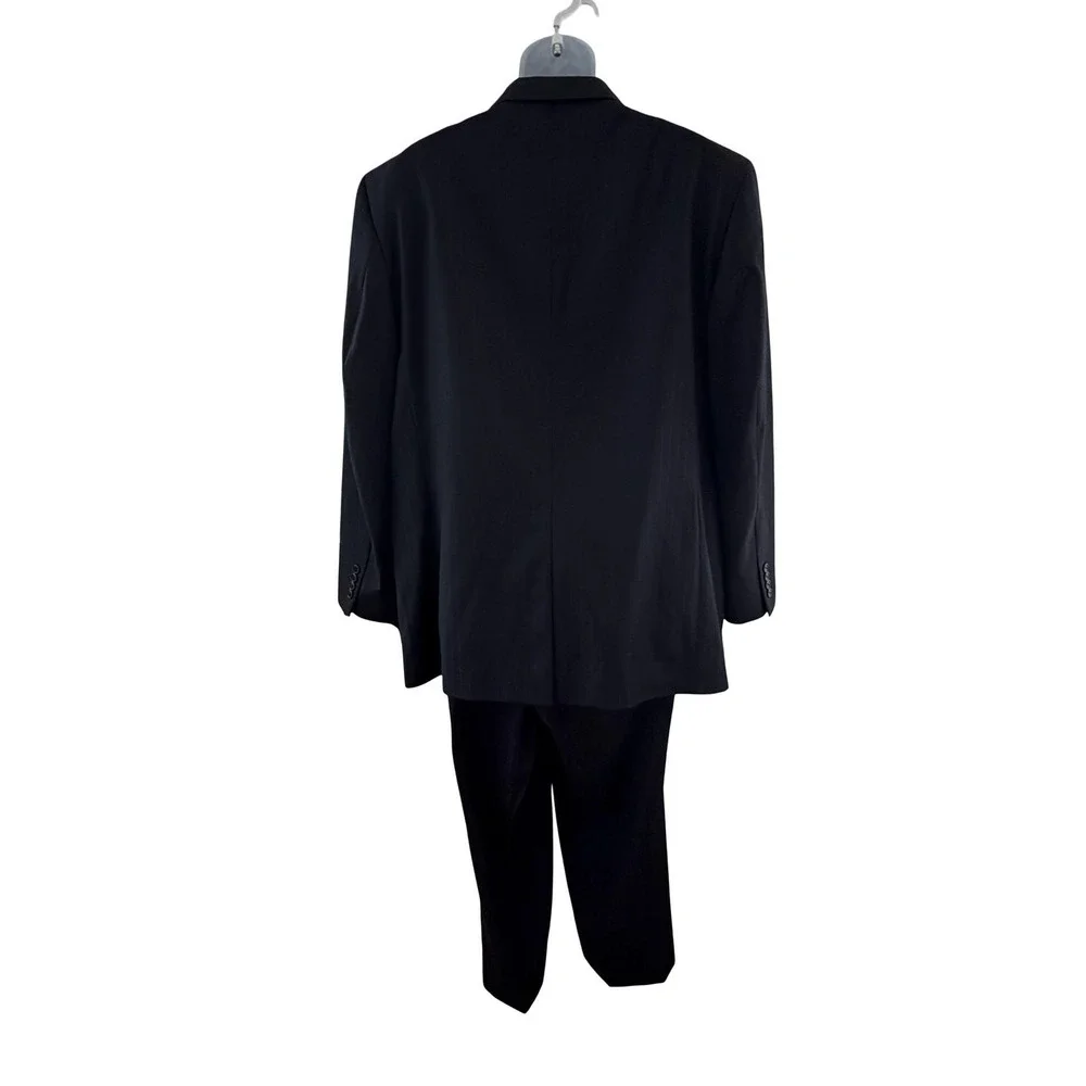 Jos A Bank Suit Mens 46R Blue Pinstripe Wool Silk 2 Piece 41x31 Pants Business